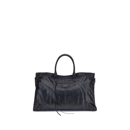 Balenciaga Black Calf Leather Bos Taurus Shoulder Bag