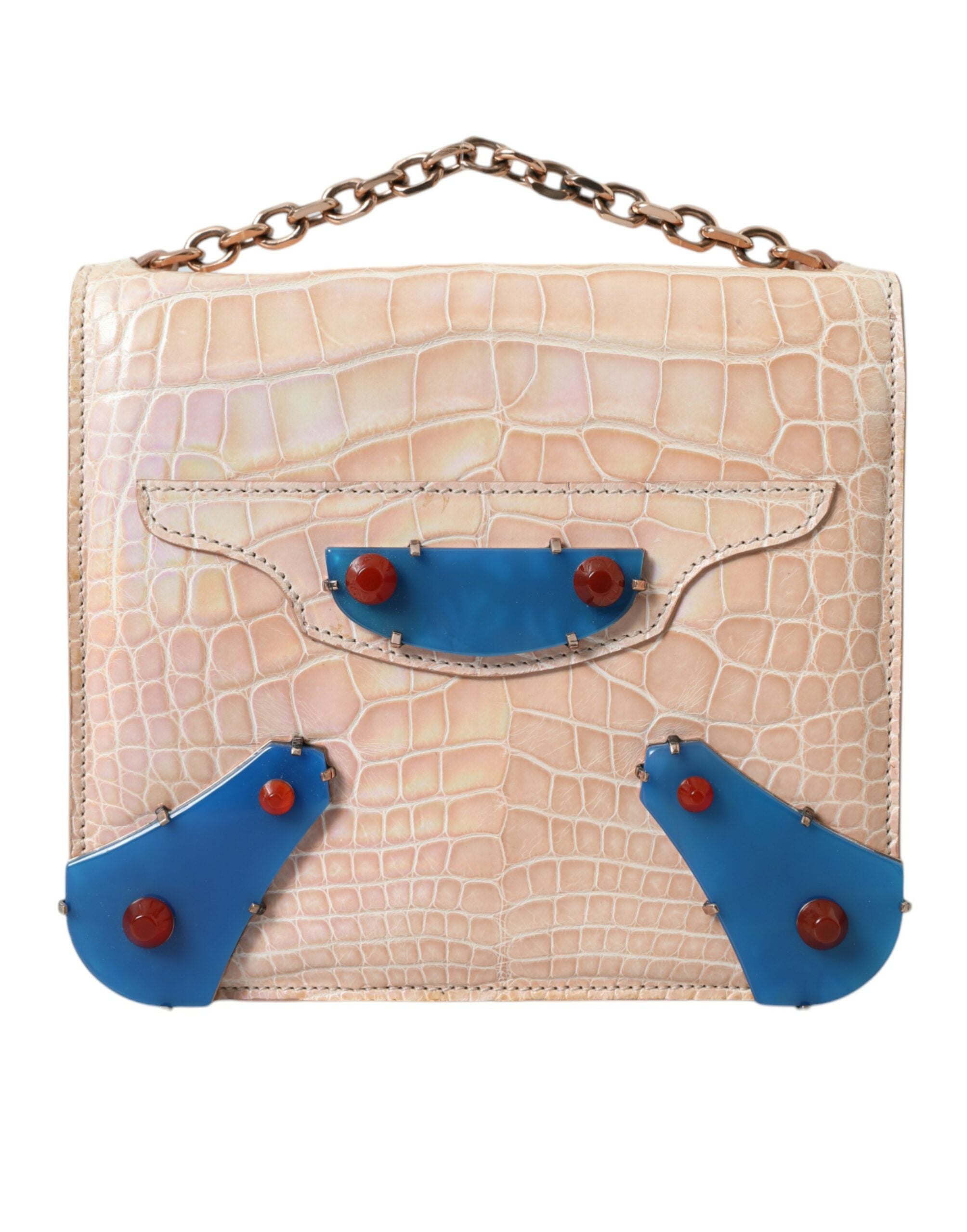 Balenciaga Elegant Mini Chain Beige Clutch Aften Elegance Taske-Modeoutlet