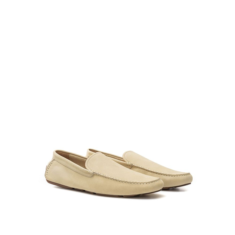 Bally Beige Leather Loafers