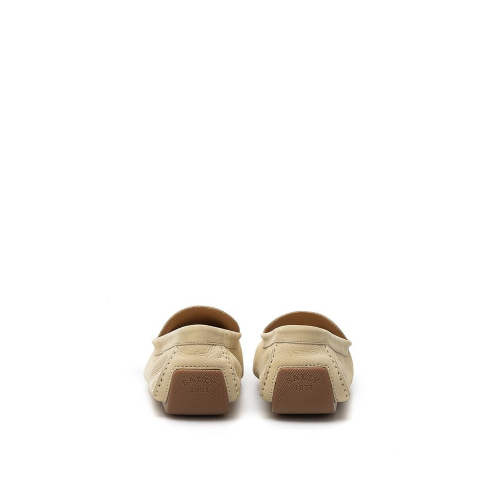 Bally Beige Leather Loafers