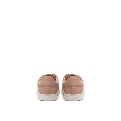 Bally Pink Fabric And Leather Low Top Sneakers