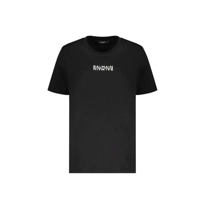 Balmain Black Cotton T-Shirt
