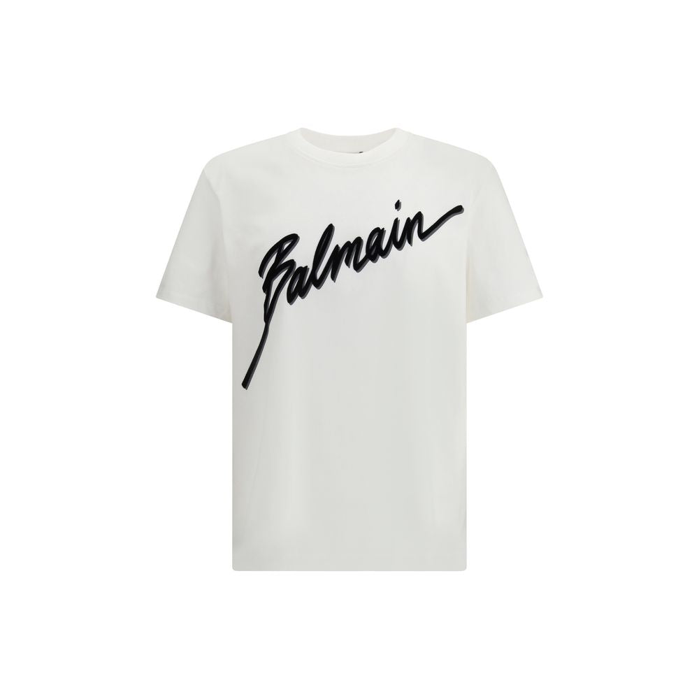 Balmain White Cotton T-Shirt
