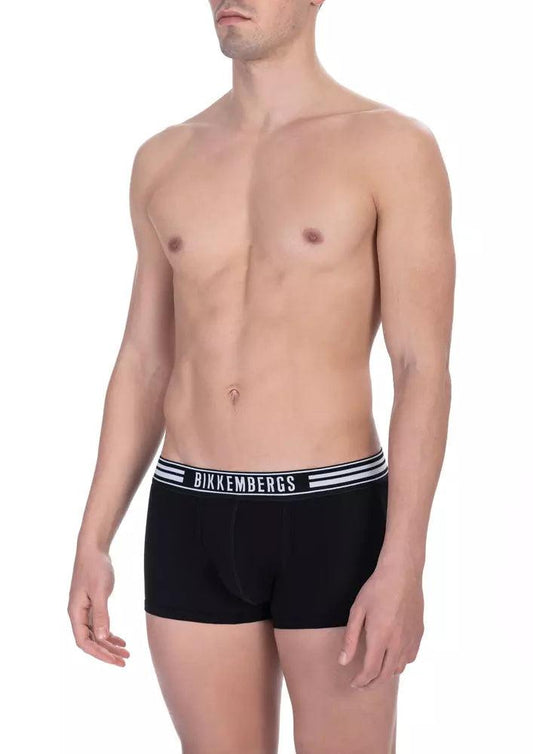 Bikkembergs "Black Cotton Men's Underwear Trunk Twin Pack"