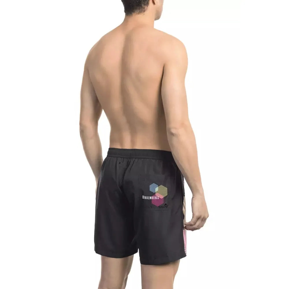 Bikkembergs Black Polyester Men Swim Short
