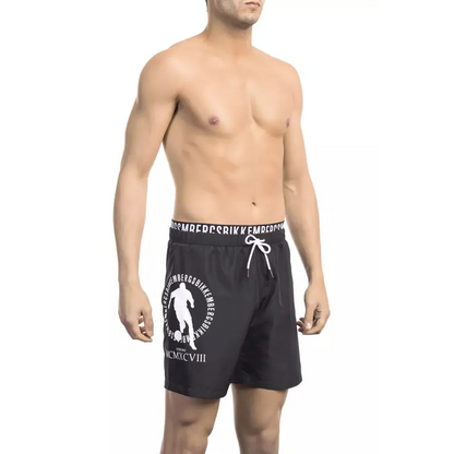 Bikkembergs Black Polyester Men Swim Short