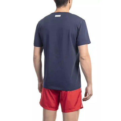 Bikkembergs Blue Cotton Men T-Shirt