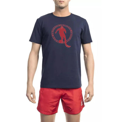 Bikkembergs Blue Cotton Men T-Shirt