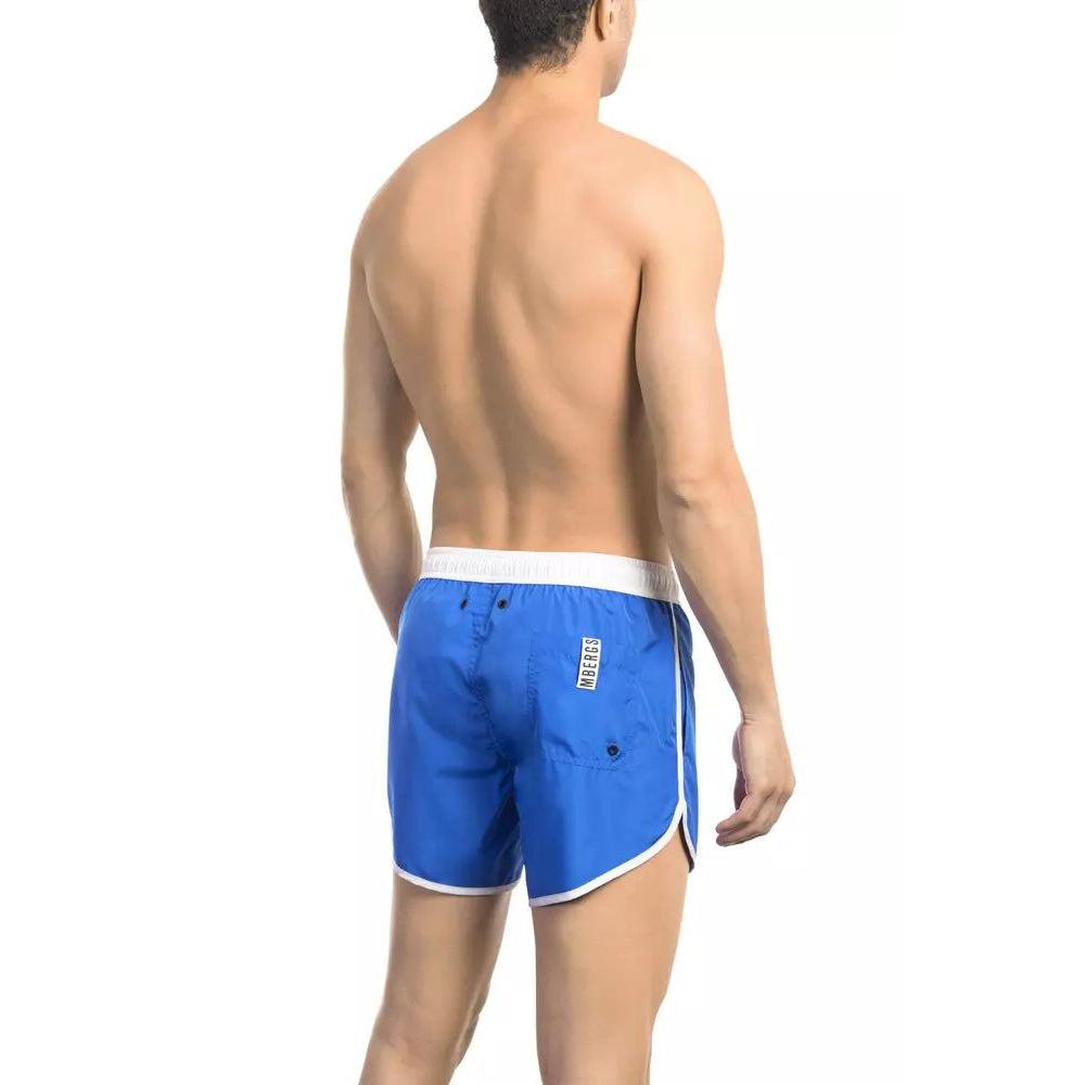 Bikkembergs Blue Polyester Men Swim Short
