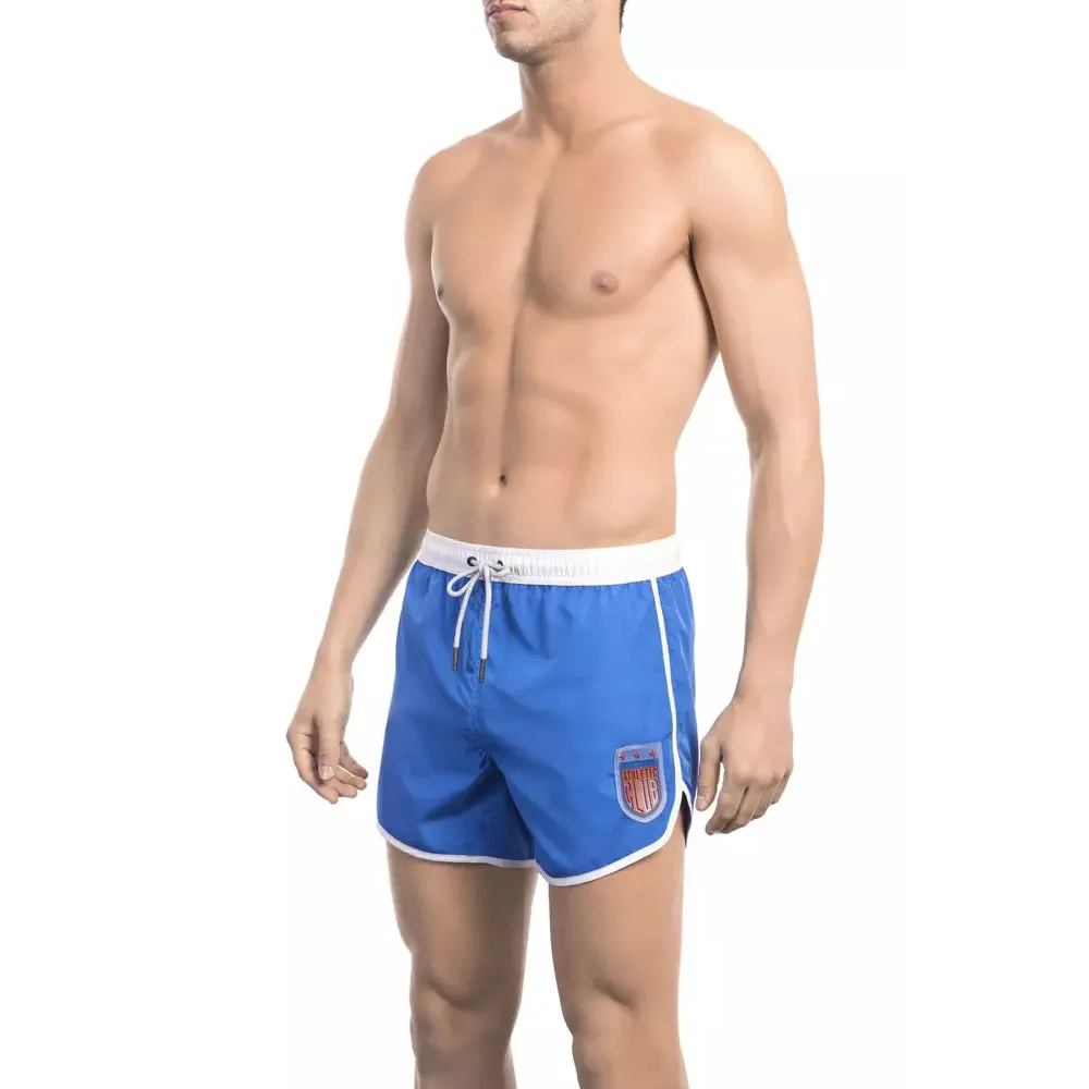 Bikkembergs Blue Polyester Men Swim Short