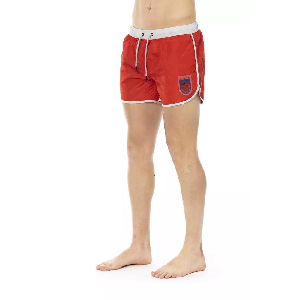 Bikkembergs Red Polyester Men Swim Short