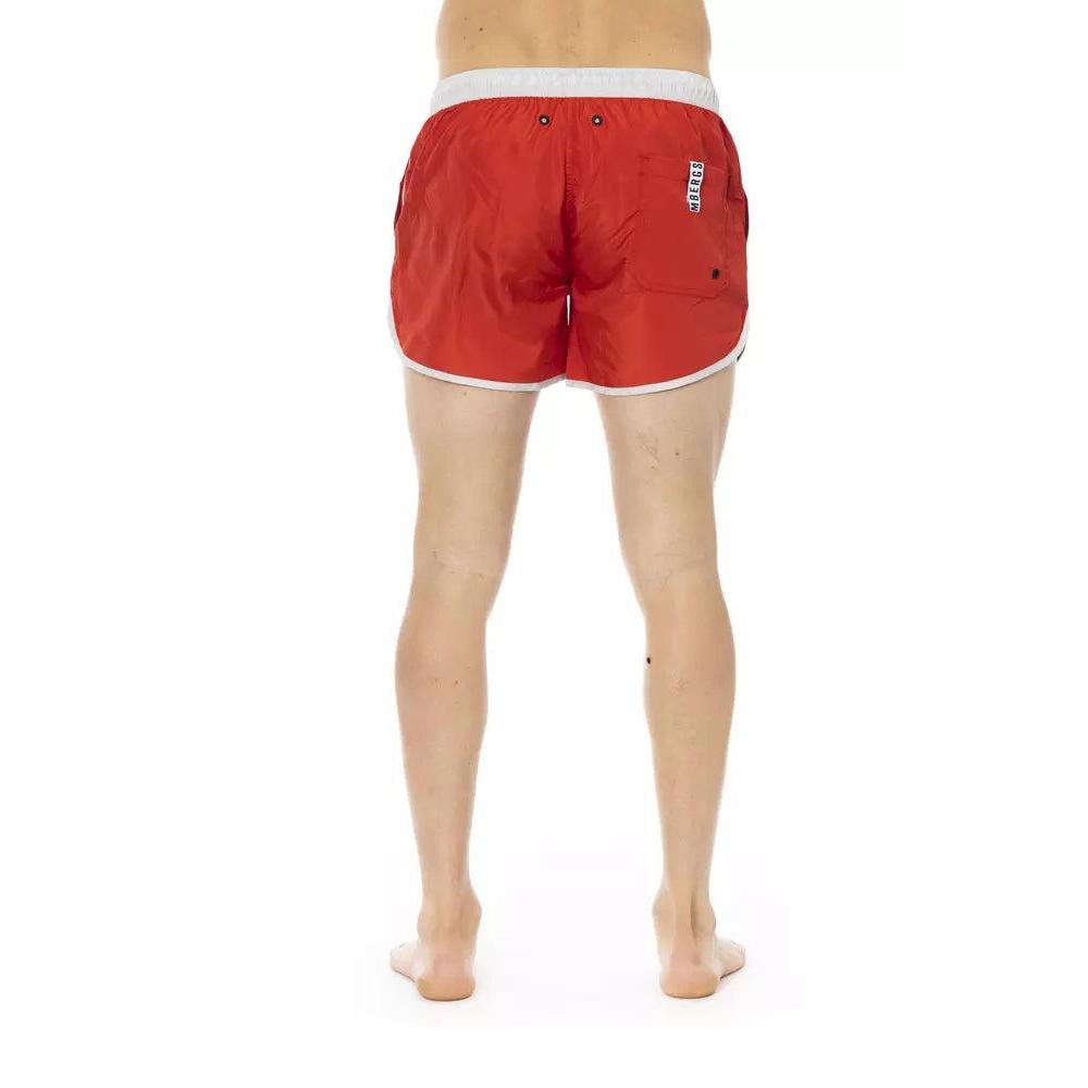 Bikkembergs Red Polyester Men Swim Short