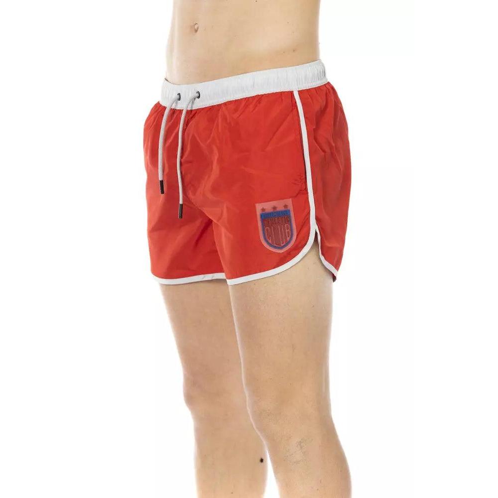 Bikkembergs Red Polyester Men Swim Short
