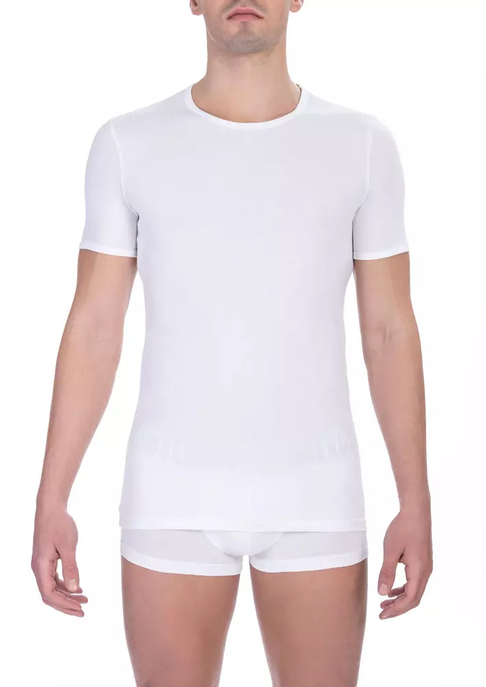 Bikkembergs White Cotton Men T-Shirt Twin Pack