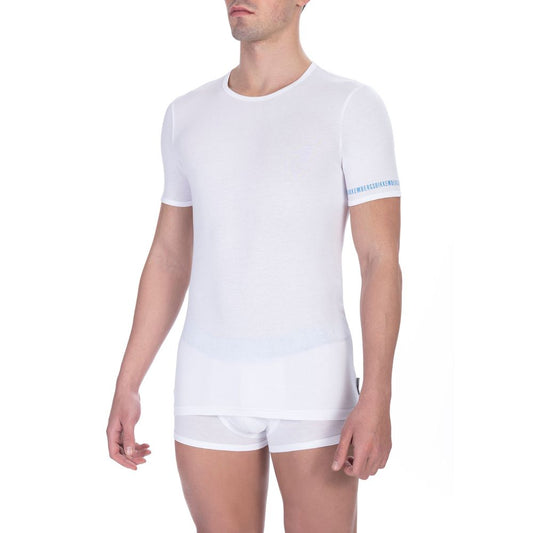 Bikkembergs White Cotton Men T-Shirt Twin Pack