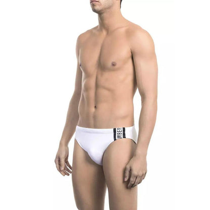 Bikkembergs White Polyamide Men Swimwear