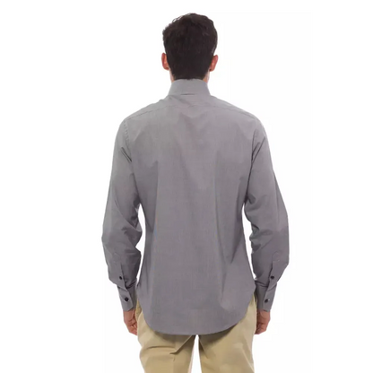 Billionaire Italian Couture Black Cotton Men Shirt