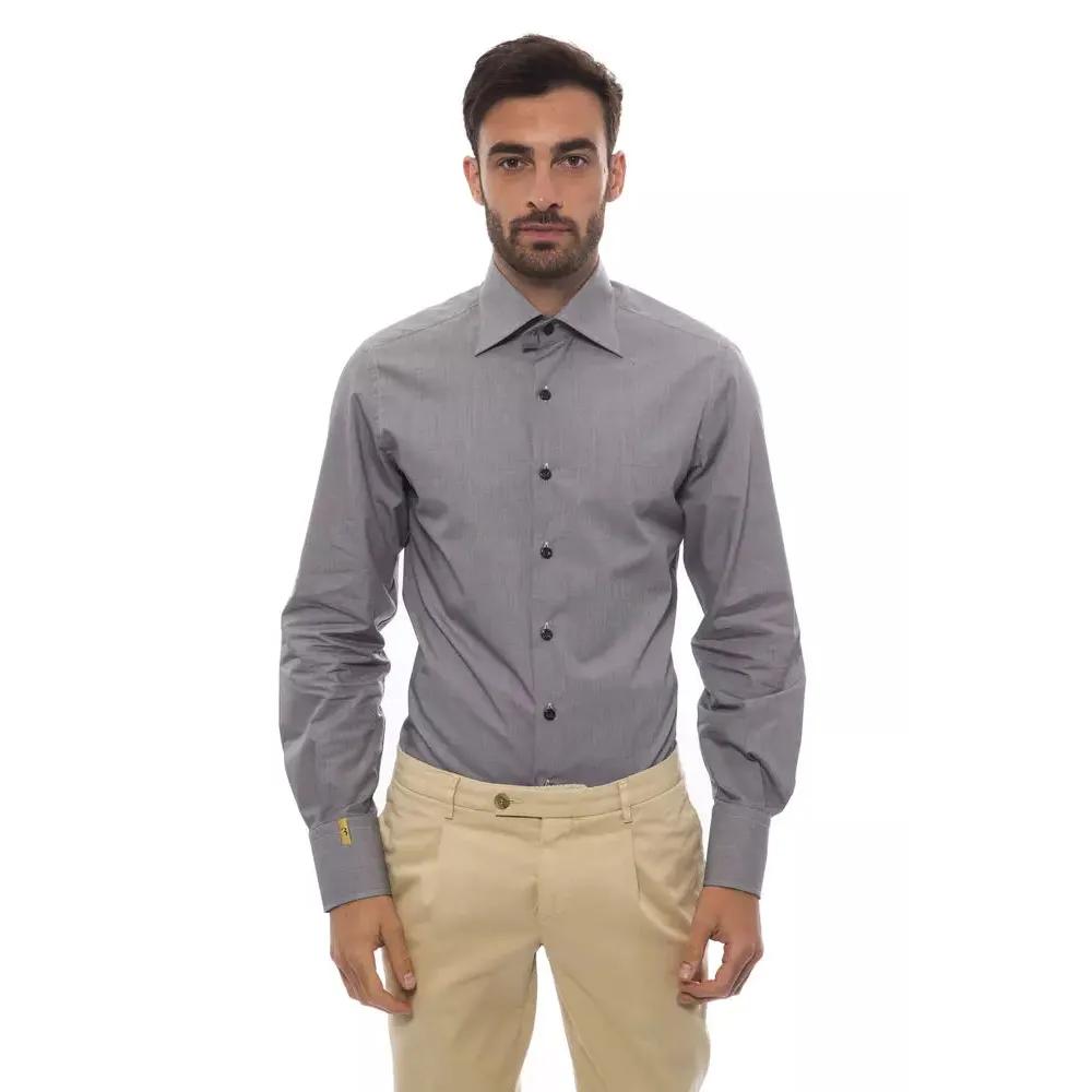 Billionaire Italian Couture Black Cotton Men Shirt