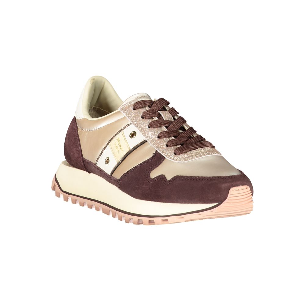 Blauer Beige Leather Women Sneaker