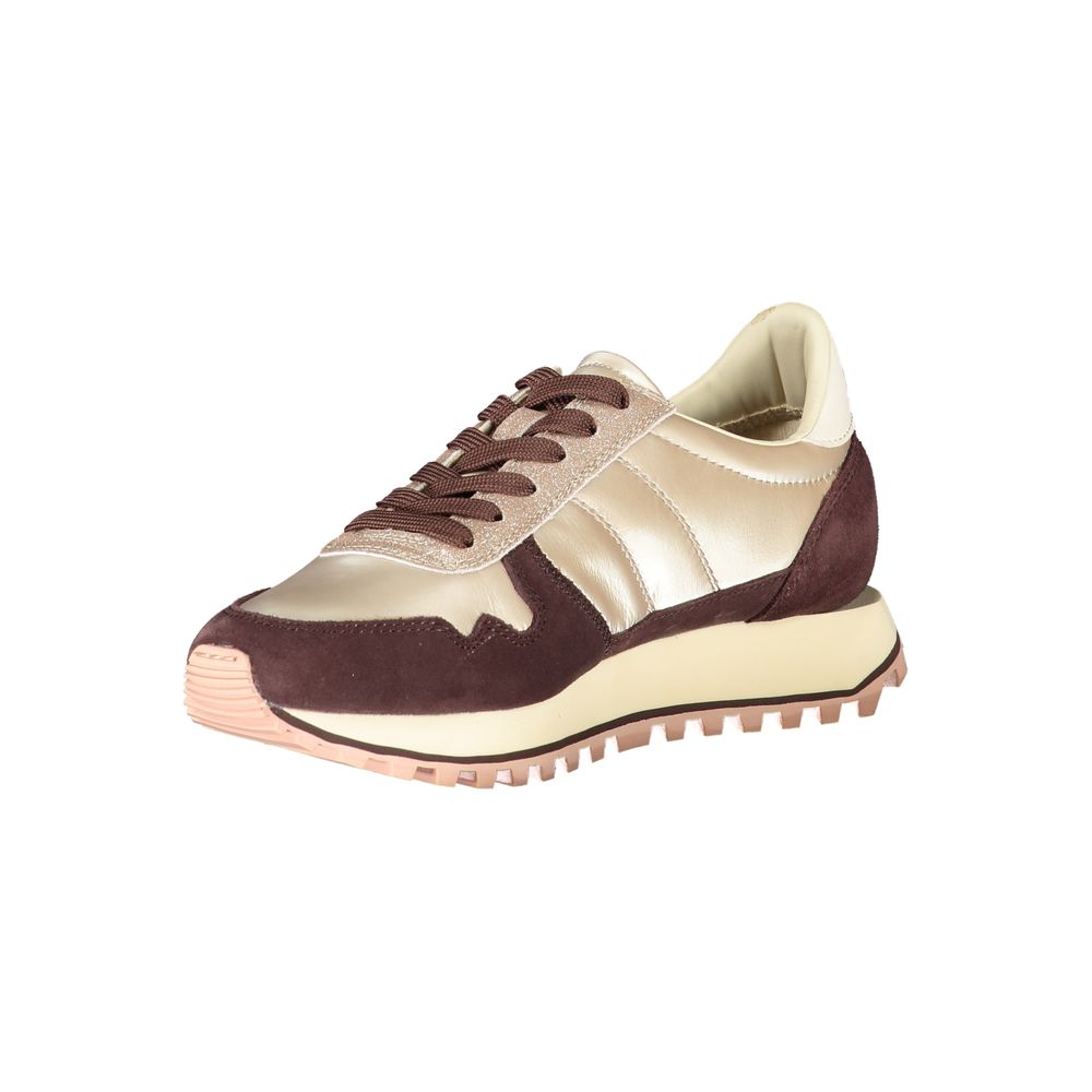 Blauer Beige Leather Women Sneakers