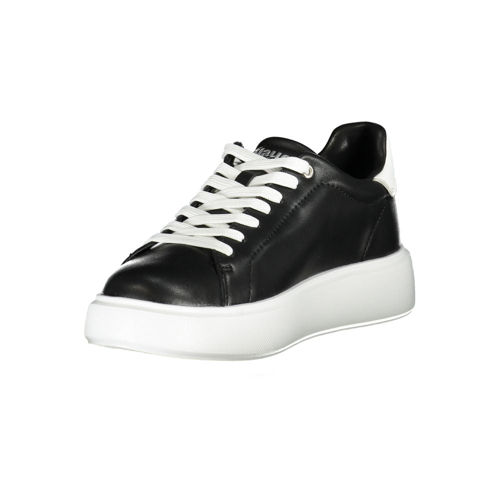 Blauer Black Leather Women Sneakers
