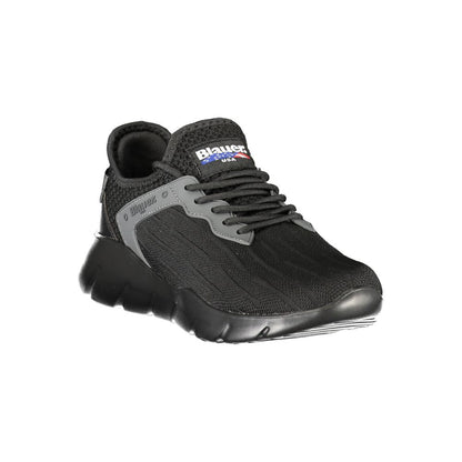 Blauer Black Polyester Men Sneakers