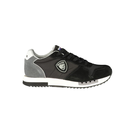 Blauer Black Polyurethane Men's Sneaker
