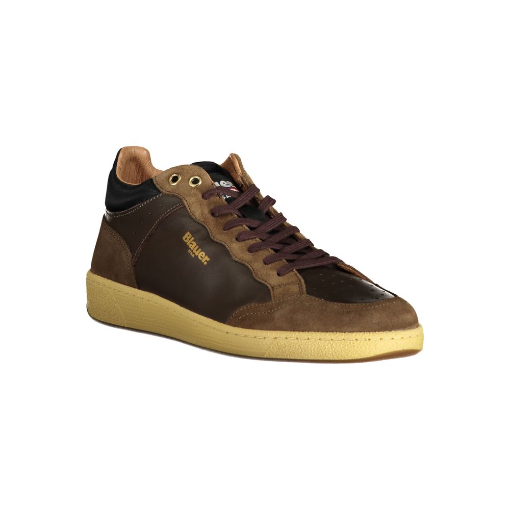 Blauer Brown Leather Men Sneakers