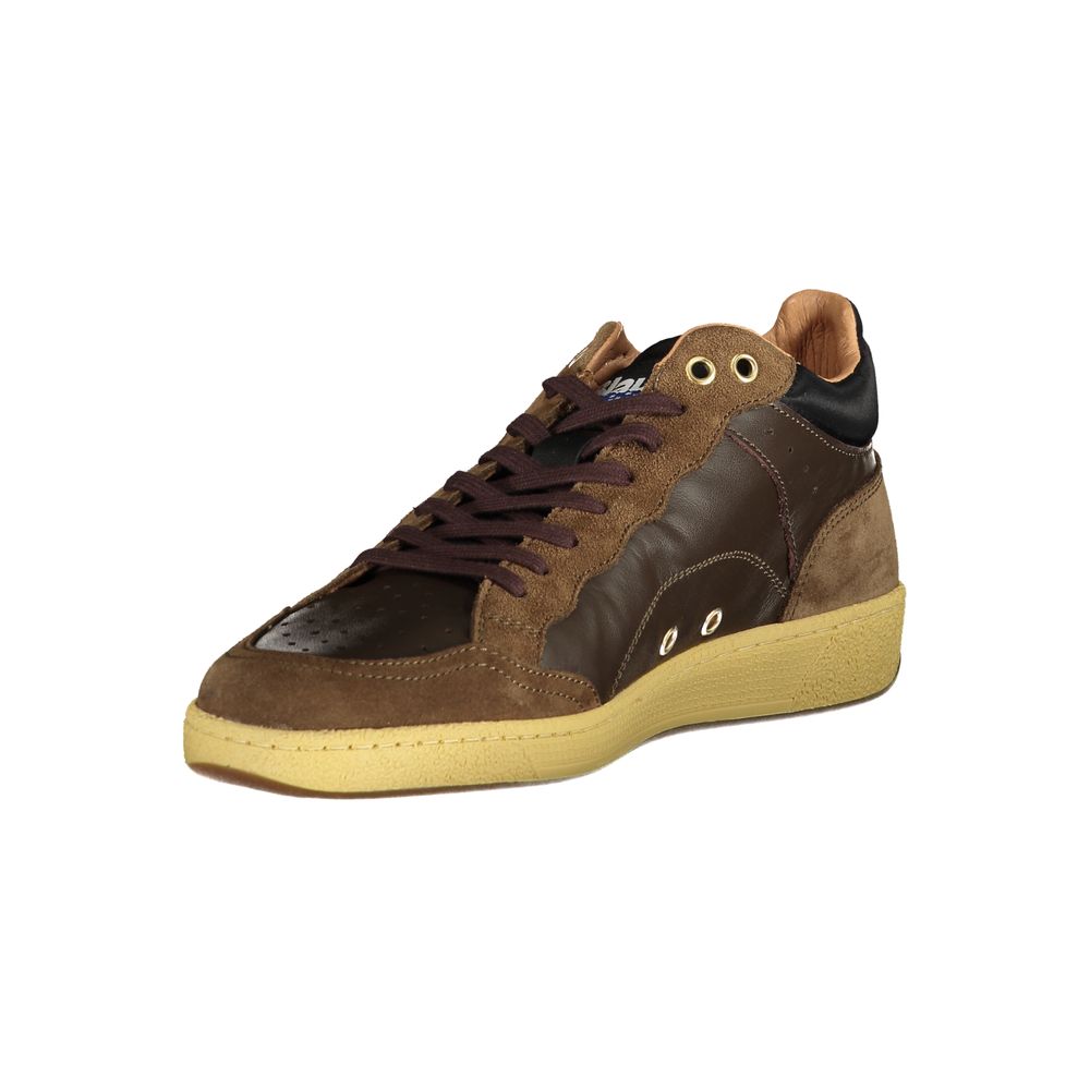 Blauer Brown Leather Men Sneakers