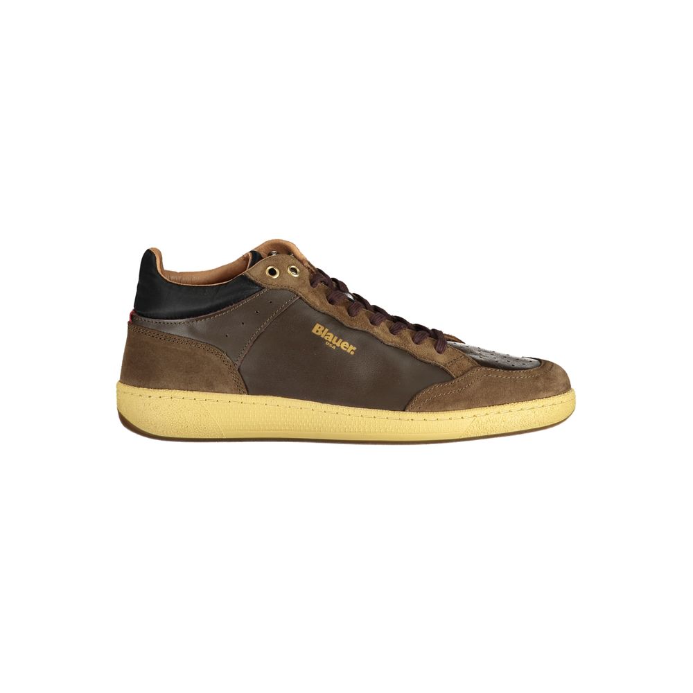 Blauer Brown Leather Men Sneakers