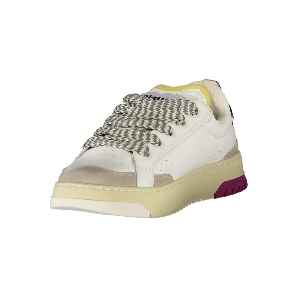 Blauer White Leather Women Sneakers