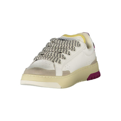 Blauer White Leather Women Sneakers