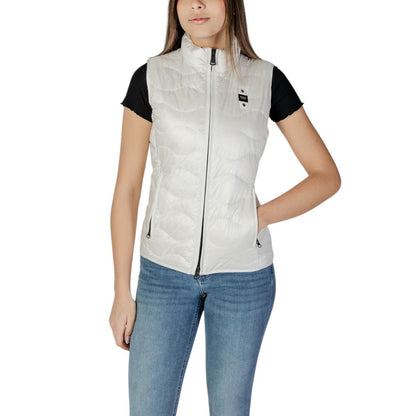 Blauer White Polyamide Sleveless Jacket