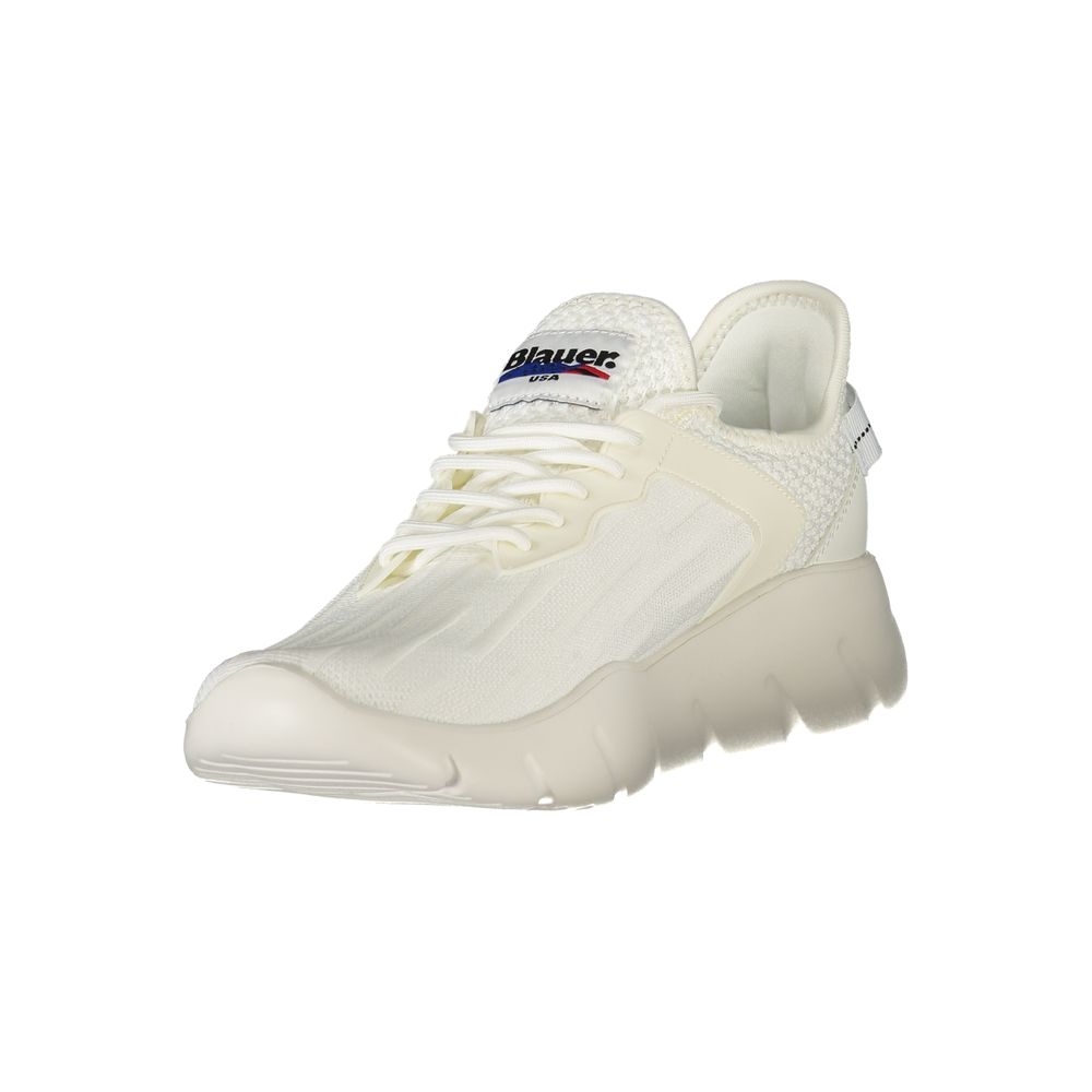 Blauer White Polyester Men Sneakers