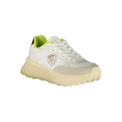 Blauer White Polyester Sneakers