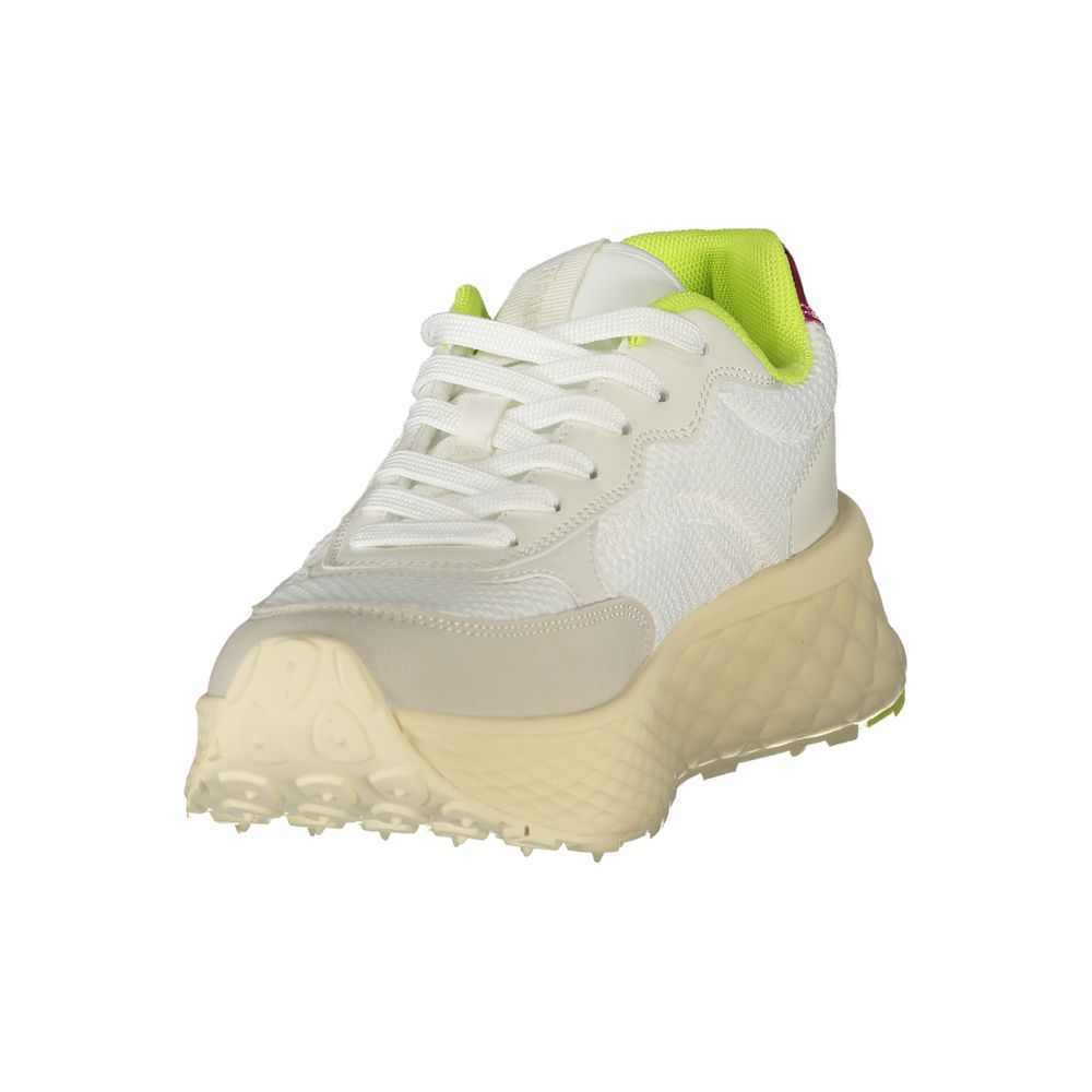 Blauer White Polyester Sneakers