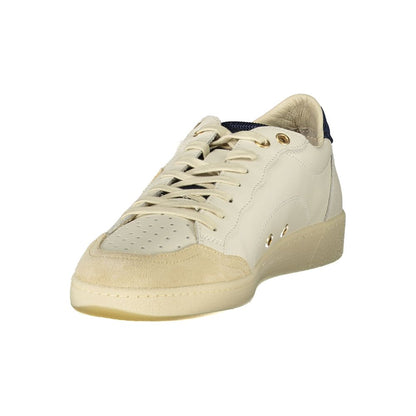 Blauer White Polyester Sneakers