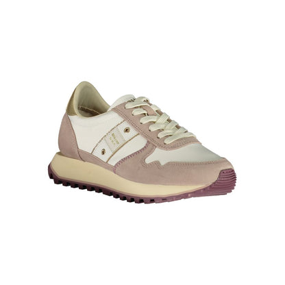 Blauer White Polyester Women Sneakers