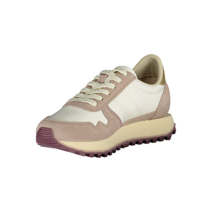 Blauer White Polyester Women Sneakers