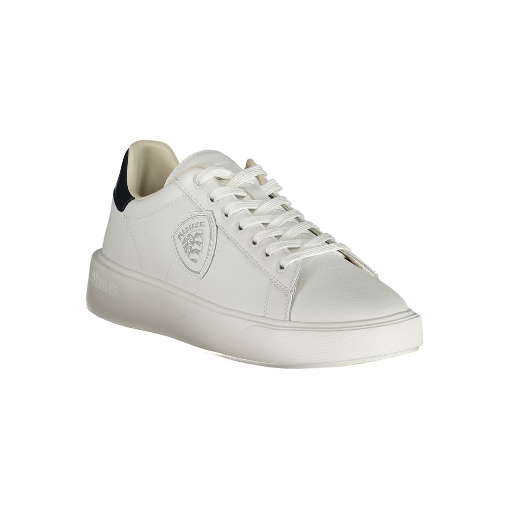 Blauer White Polyethylene Men Sneakers