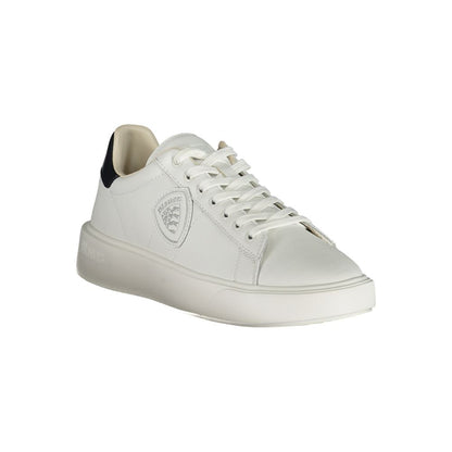 Blauer White Polyethylene Men Sneakers