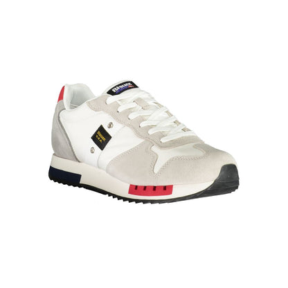 Blauer White Polyethylene Men Sneakers