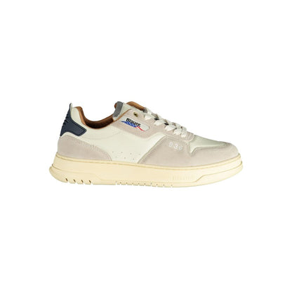 Blauer White Polyethylene Men Sneakers