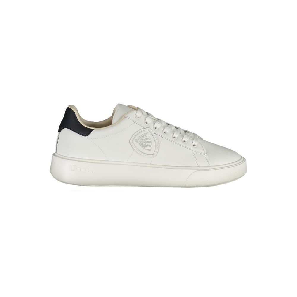 Blauer White Polyethylene Men Sneakers
