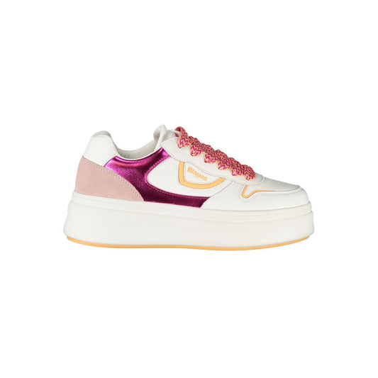 Blauer White Polyurethane Women Sneaker