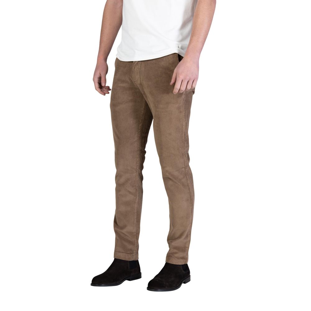Borghese Brown Cotton Casual Pants