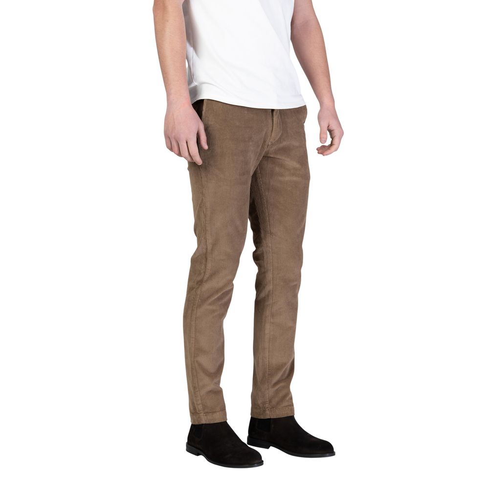 Borghese Brown Cotton Casual Pants