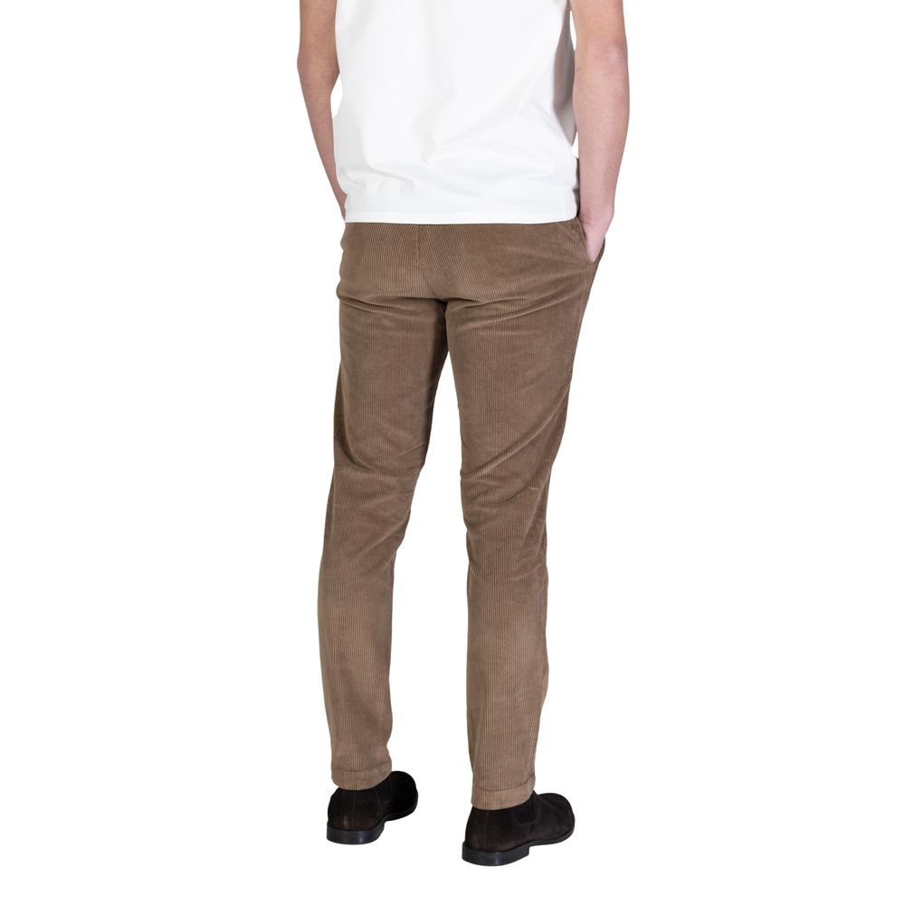 Borghese Brown Cotton Casual Pants