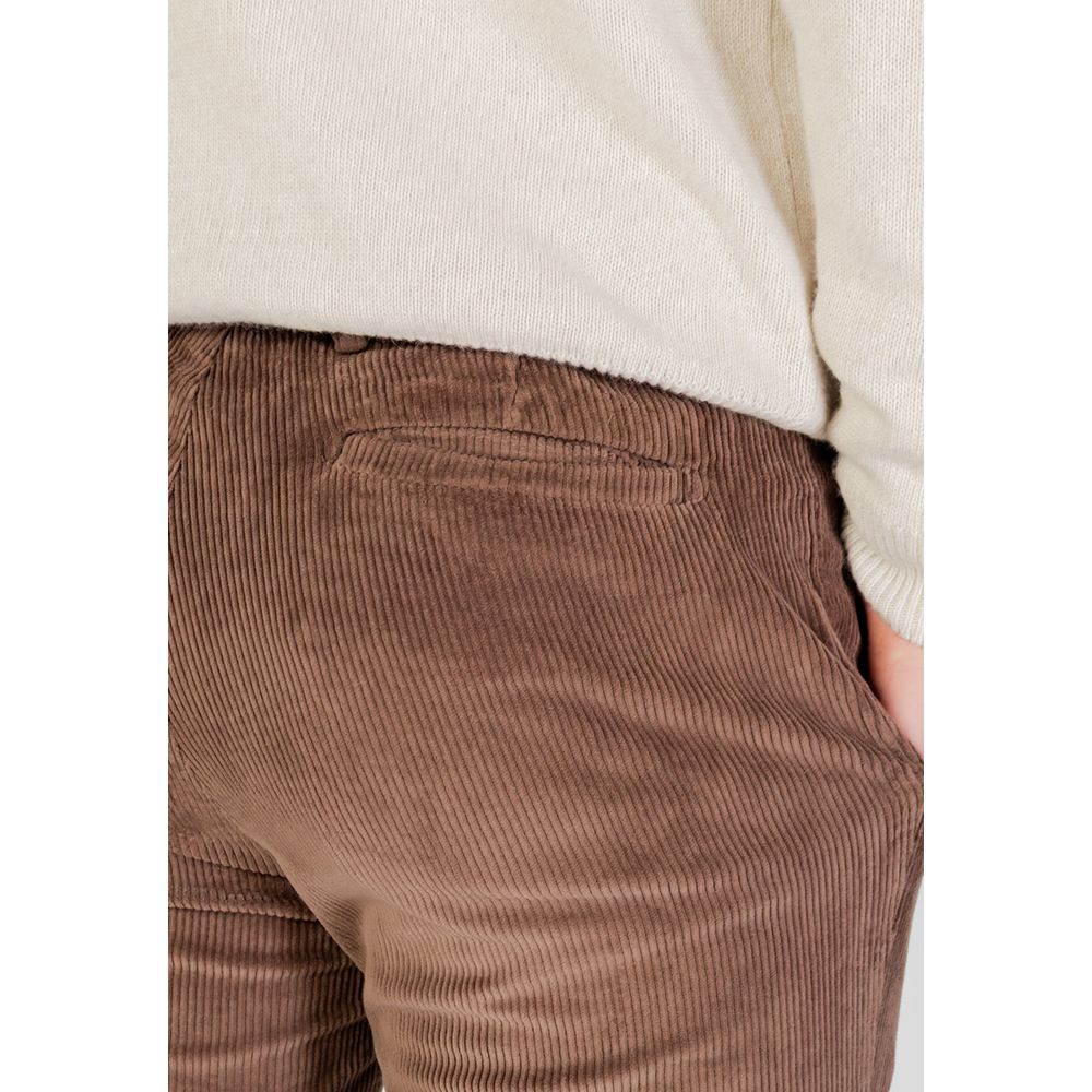 Borghese Brown Cotton Casual Pants