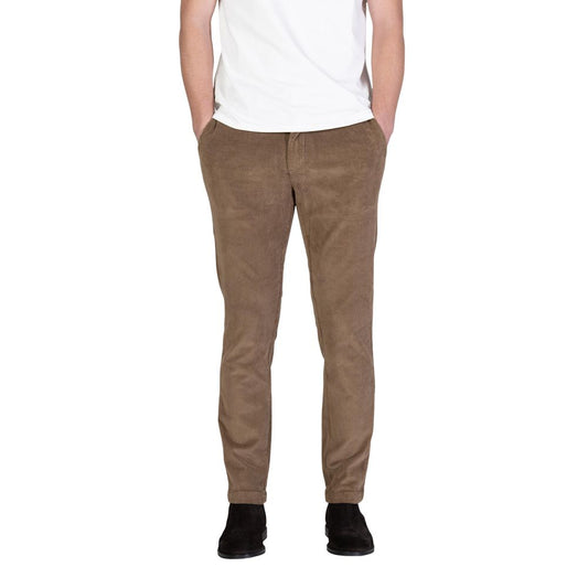 Borghese Brown Cotton Casual Pants